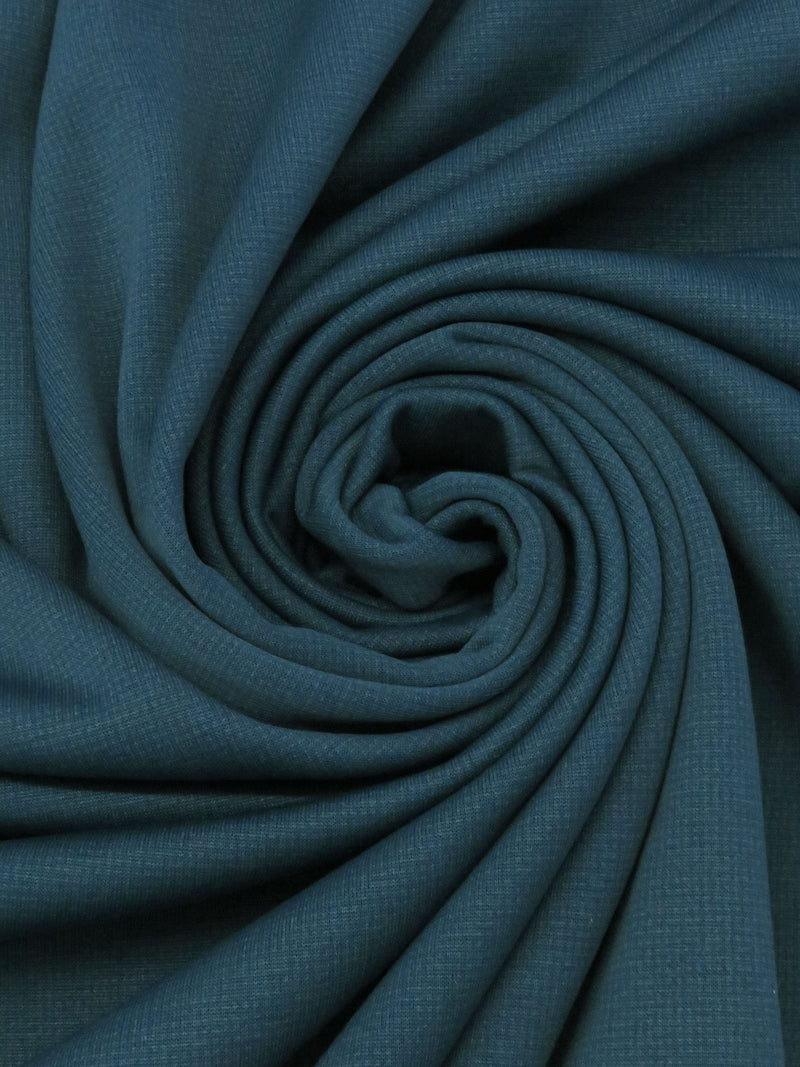 Dark Steel Teal/Deep Pacific Blue Polyester/Lycra Micro Basketweave Print Wind Pro Stretch Knit - Polartec - 56W