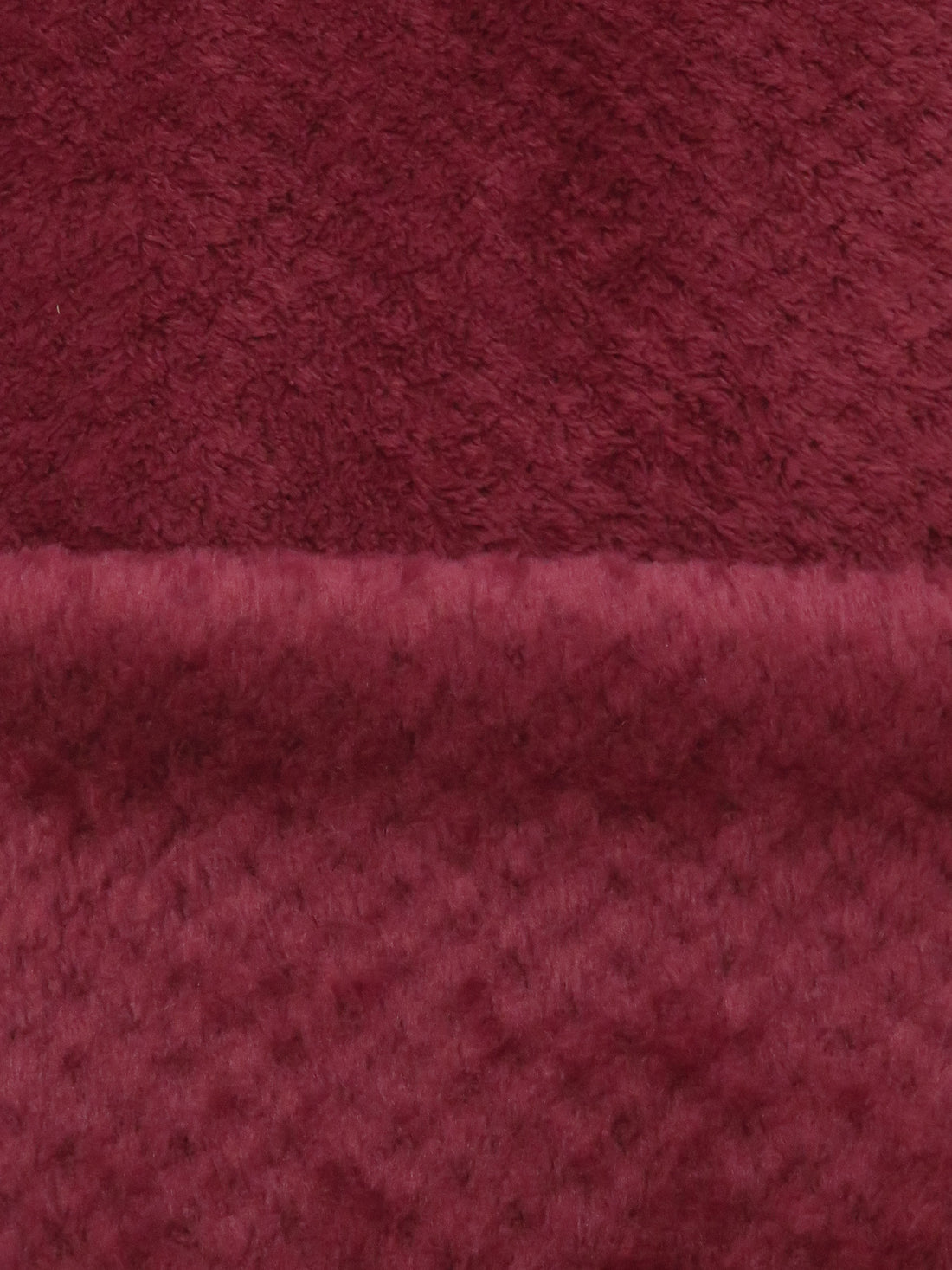 Claret 100% Polyester Check Weave High Loft Fleece - Polartec - 62W