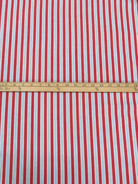 Dark Red/White/Dark Blue/Multi 100% Cotton Vertical Stripe Weave Shirting - NY Designer - 60W