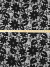 Rich Black 100% Polyester Floral Weave Guipere Lace - NY Designer - 50W