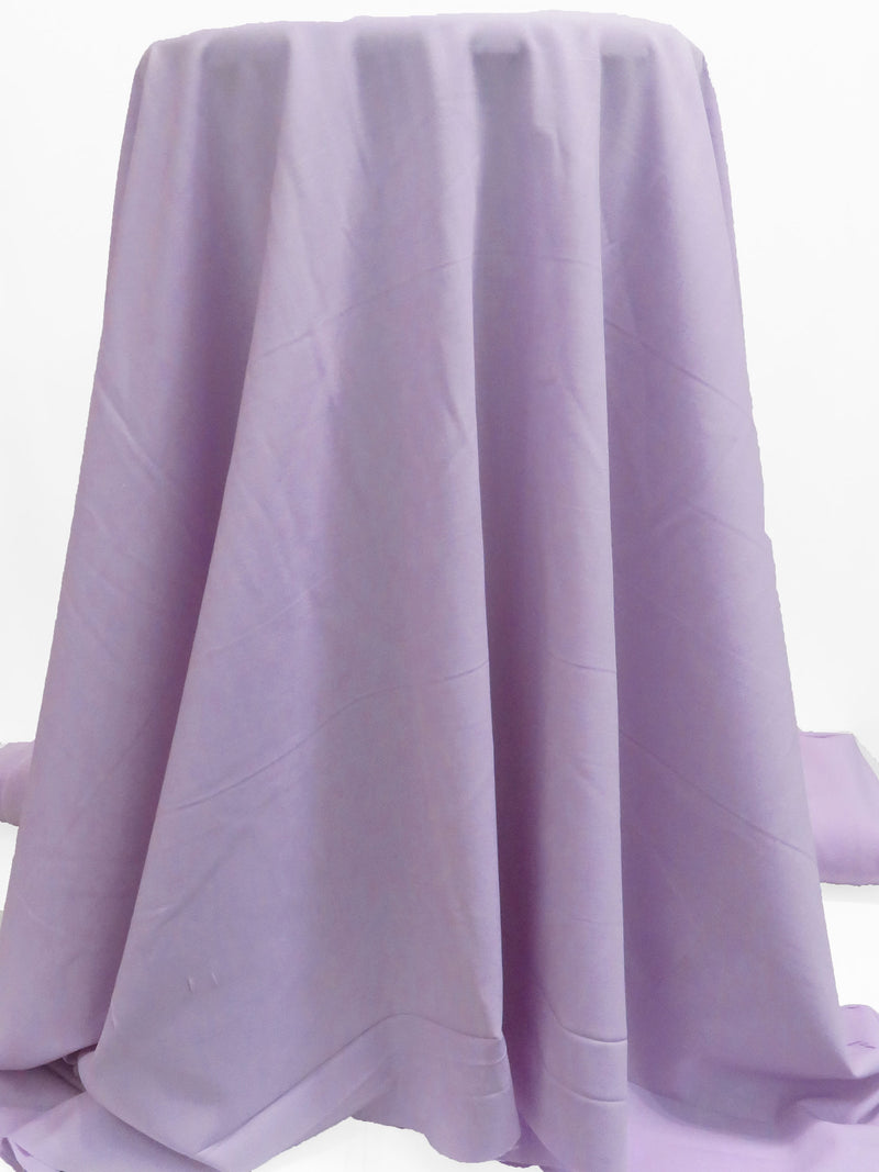 Lilac Wool/Lycra Plainweave Stretch Suiting - Imported From Italy - 58W