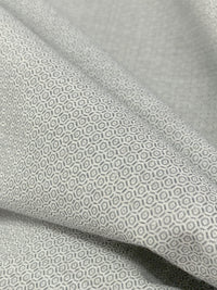 Off-White/Gunmetal Gray 100% Cotton Novelty Hexagonal Weave Lawn - NY Designer - 58W