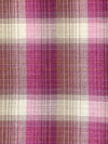 Sugar Plum/Off-White/Amaranth Pink/Garnet 100% Cotton Double-Faced Plaid Gauze - NY Designer - 58W