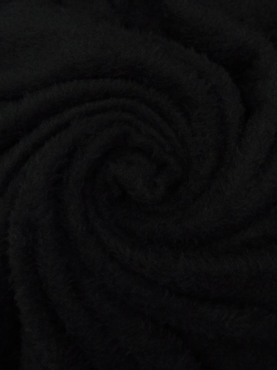 Black 100% Polyester High Loft Fleece - Polartec - 56W