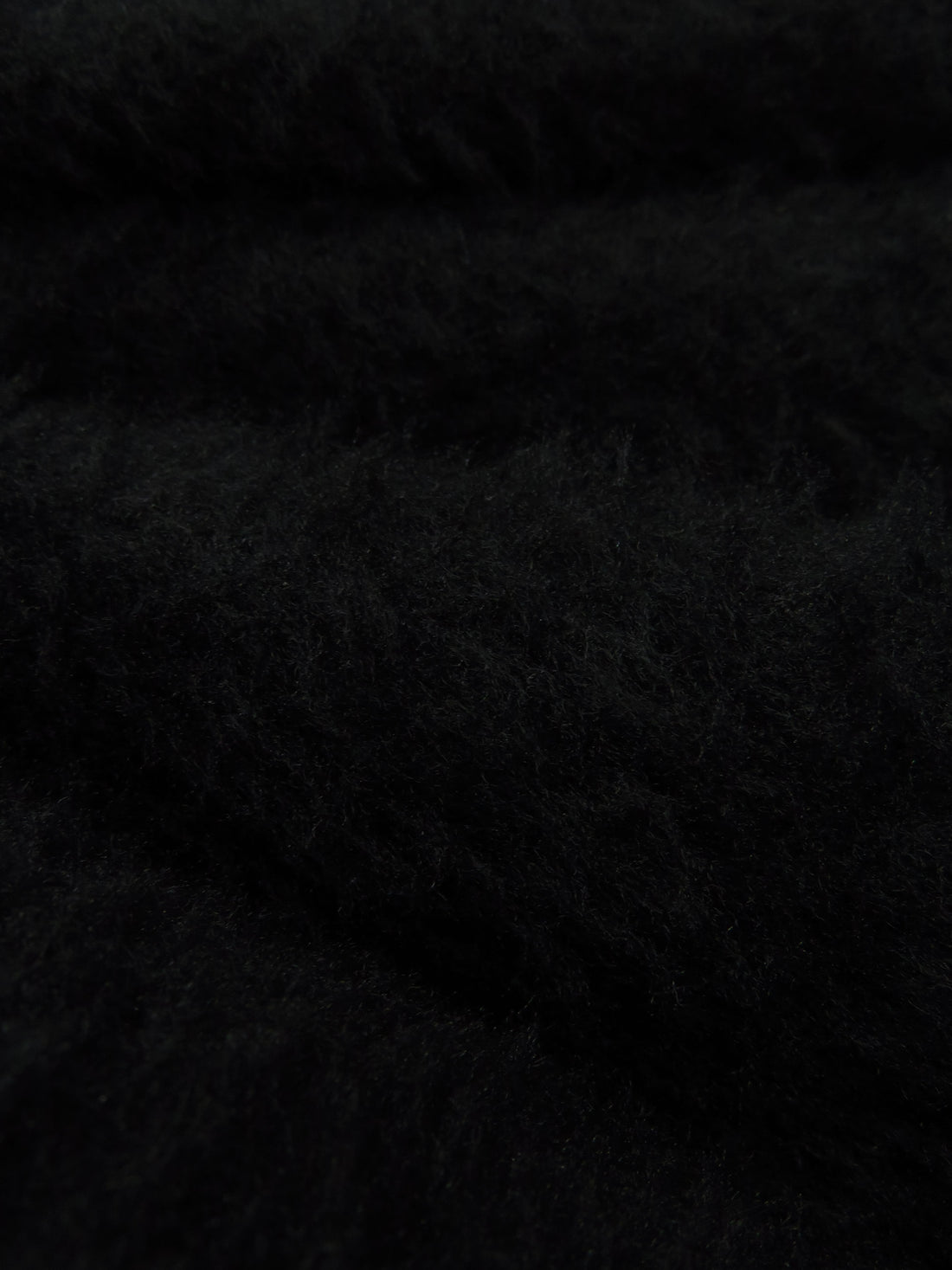 Black 100% Polyester High Loft Fleece - Polartec - 56W