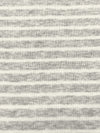 Light Heathered Gray/White 100% Cotton Horizontal Stripe Fine Interlock Knit 60W