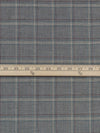 Dusty Oyster Gray/Muted Navy/Barn Red/Multi Polyester/Rayon/Lycra Plaid Weave Stretch Suiting - NY Designer - 56W