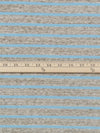 Wood Smoke/Sky Blue/Muted Cedar 100% Cotton Horizontal Stripe Weave Slubbed Jersey Knit - NY Designer - 58W