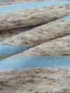 Wood Smoke/Sky Blue/Muted Cedar 100% Cotton Horizontal Stripe Weave Slubbed Jersey Knit - NY Designer - 58W