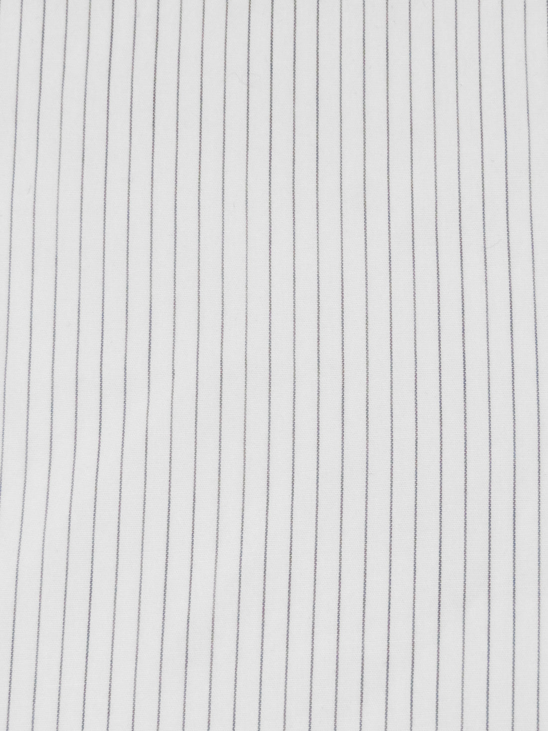 White/Mid Gray 100% Cotton Vertical Stripe Weave Yarn-Dyed Shirting - NY Designer - 56W