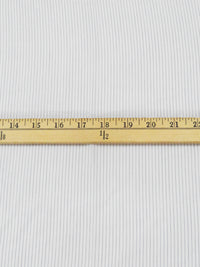 White/Mid Gray 100% Cotton Vertical Stripe Weave Yarn-Dyed Shirting - NY Designer - 56W