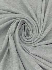 Arctic Gray 100% Cotton Heathered Fine Interlock Knit 56W