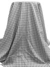 Black/White 100% Cotton Plaid Weave Yarn-Dyed Shirting - NY Designer - 59W