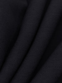 Muted Midnight Navy Rayon/Polyester Twill Suiting - Imported From Italy - The SEI - 56W