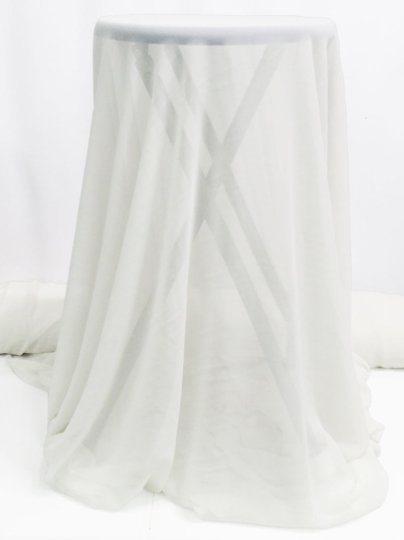 White Smoke 100% Polyester Chiffon 62W