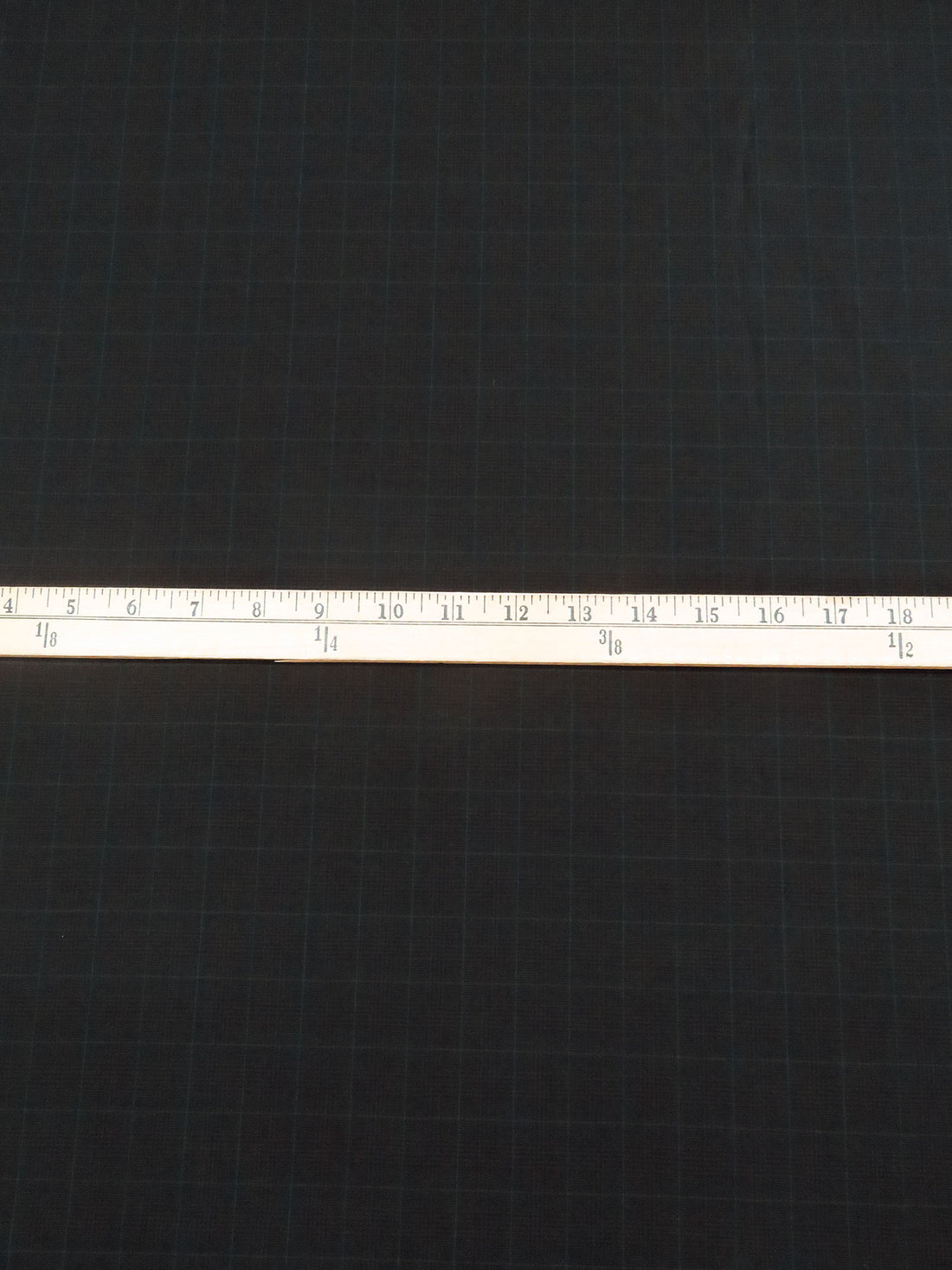 Black/Dark Charcoal Gray/Dark Imperial Blue 100% Worsted Wool Plaid Weave Tropical Weight Suiting - NY Designer - 60W
