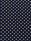 Dark Navy/White 100% Rayon Mini Polka Dot Shirting - NY Designer - 57W