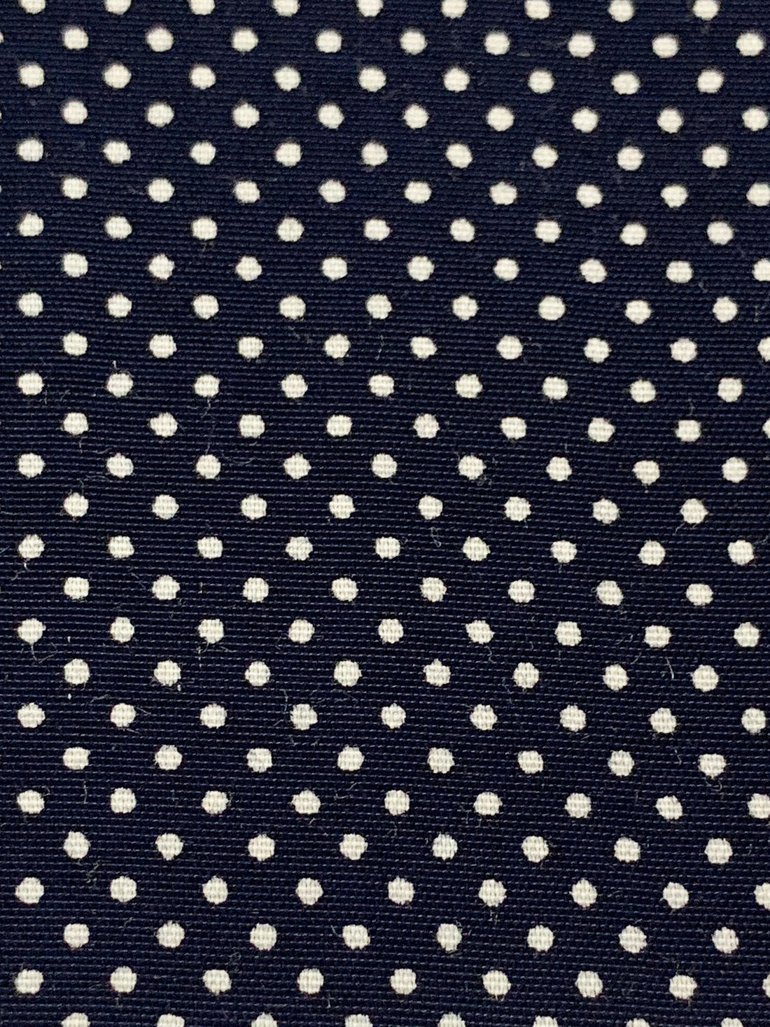Dark Navy/White 100% Rayon Mini Polka Dot Shirting - NY Designer - 57W