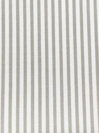 Taupe/White 100% Cotton Vertical Stripe Shirting - NY Designer - 58W