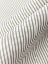 Taupe/White 100% Cotton Vertical Stripe Shirting - NY Designer - 58W