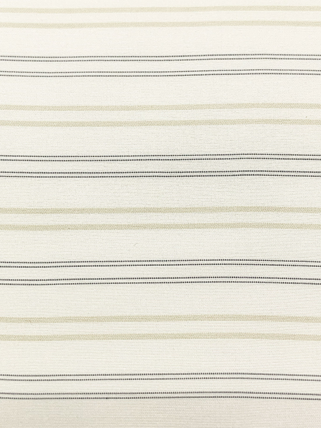 Alabaster/Tan/Cool Gray Silk/Cotton Horizontal Stripe Broadcloth Shirting - NY Designer - 54W