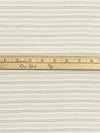 Alabaster/Tan/Cool Gray Silk/Cotton Horizontal Stripe Broadcloth Shirting - NY Designer - 54W