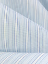 Palest Blue/White 100% Cotton Vertical Stripe Shirting - NY Designer - 58W