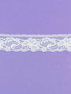 1.75" Daisy White 100% Nylon Floral Scalloped Lace Netting Edging Trim