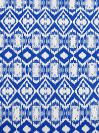 Sapphire Blue/White Polyester/Lycra Abstract Print DTY Knit 61W