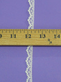 1/2" Alabaster 100% Polyester Fan Lace Edging Trim