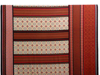 Black/Burnt Orange/Dark Tan/Multi Polyester/Lycra Multi Double Border Ornate Stripe Print DTY Knit 56W