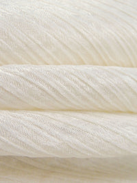 Almond 100% Rayon Satin-Faced Crinkle Sheer Woven - NY Designer - 46W