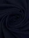Midnight Blue Wool/Lycra Double Weave Suiting - NY Designer - 58W