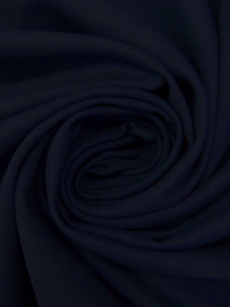 Midnight Blue Wool/Lycra Double Weave Suiting - NY Designer - 58W