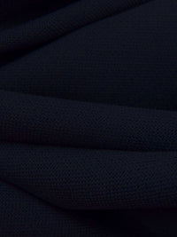 Midnight Blue Wool/Lycra Double Weave Suiting - NY Designer - 58W