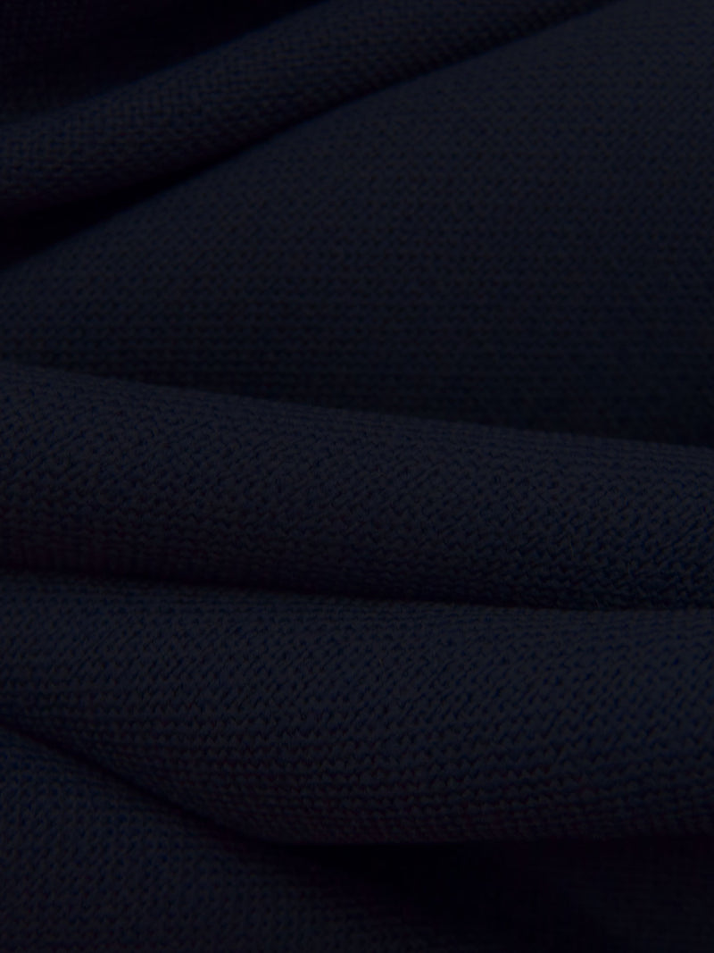 Midnight Blue Wool/Lycra Double Weave Suiting - NY Designer - 58W