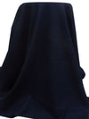 Midnight Blue Wool/Lycra Double Weave Suiting - NY Designer - 58W