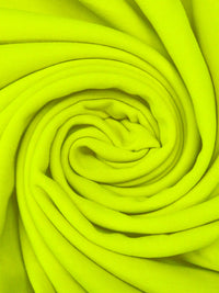 Safety Yellow Polyester/Nylon/Spandex Power Stretch Sweatshirt Fleece - Polartec - 60W