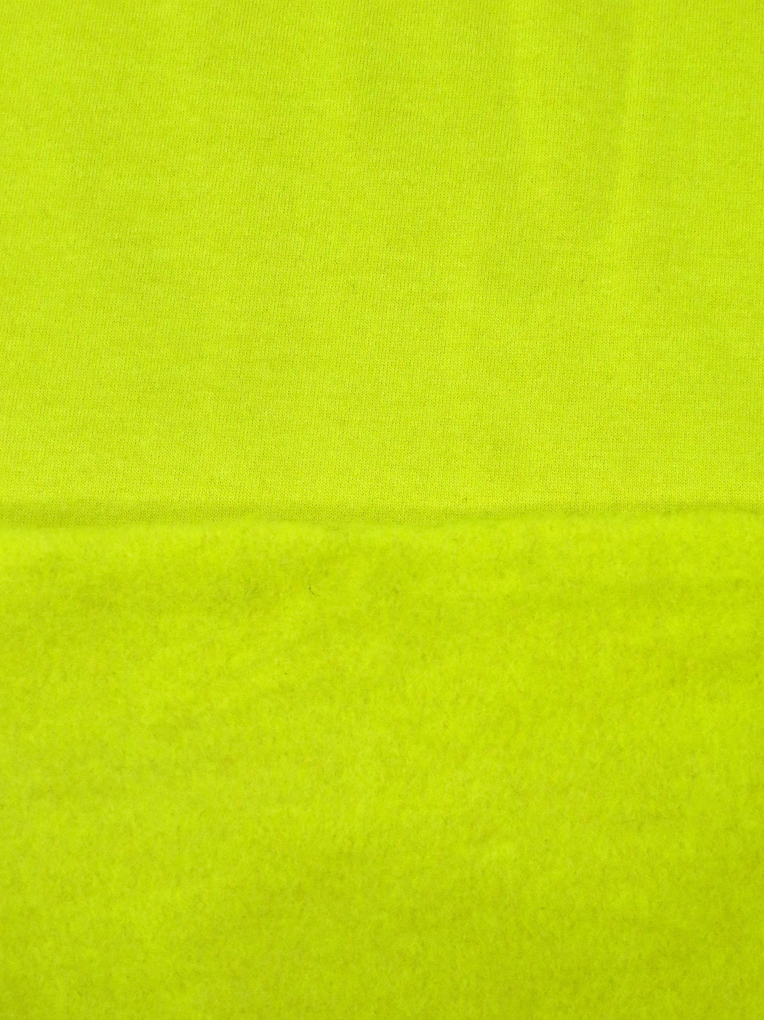 Safety Yellow Polyester/Nylon/Spandex Power Stretch Sweatshirt Fleece - Polartec - 60W