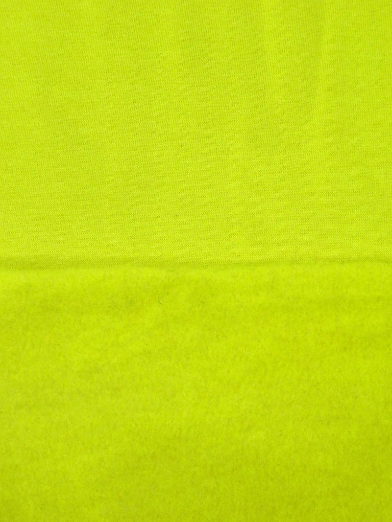 Safety Yellow Polyester/Nylon/Spandex Power Stretch Sweatshirt Fleece - Polartec - 60W