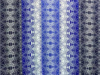 Midnight Navy/Deep Blue/White/Multi Polyester/Lycra Large Vertical Ornate Print ITY Knit 56W