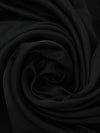 Raven Black Cotton/Rayon/Polyester Sateen Shirting - NY Designer - 58W