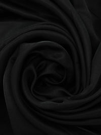 Raven Black Cotton/Rayon/Polyester Sateen Shirting - NY Designer - 58W