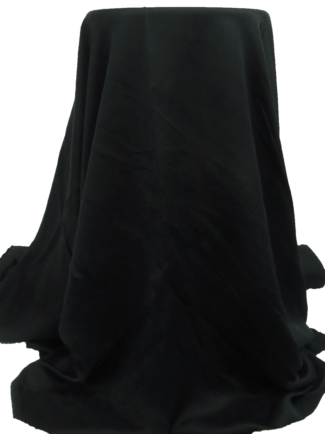 Raven Black Cotton/Rayon/Polyester Sateen Shirting - NY Designer - 58W