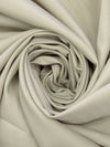 Soft Mushroom 100% Cotton Satin Twill Shirting - NY Designer - 58W