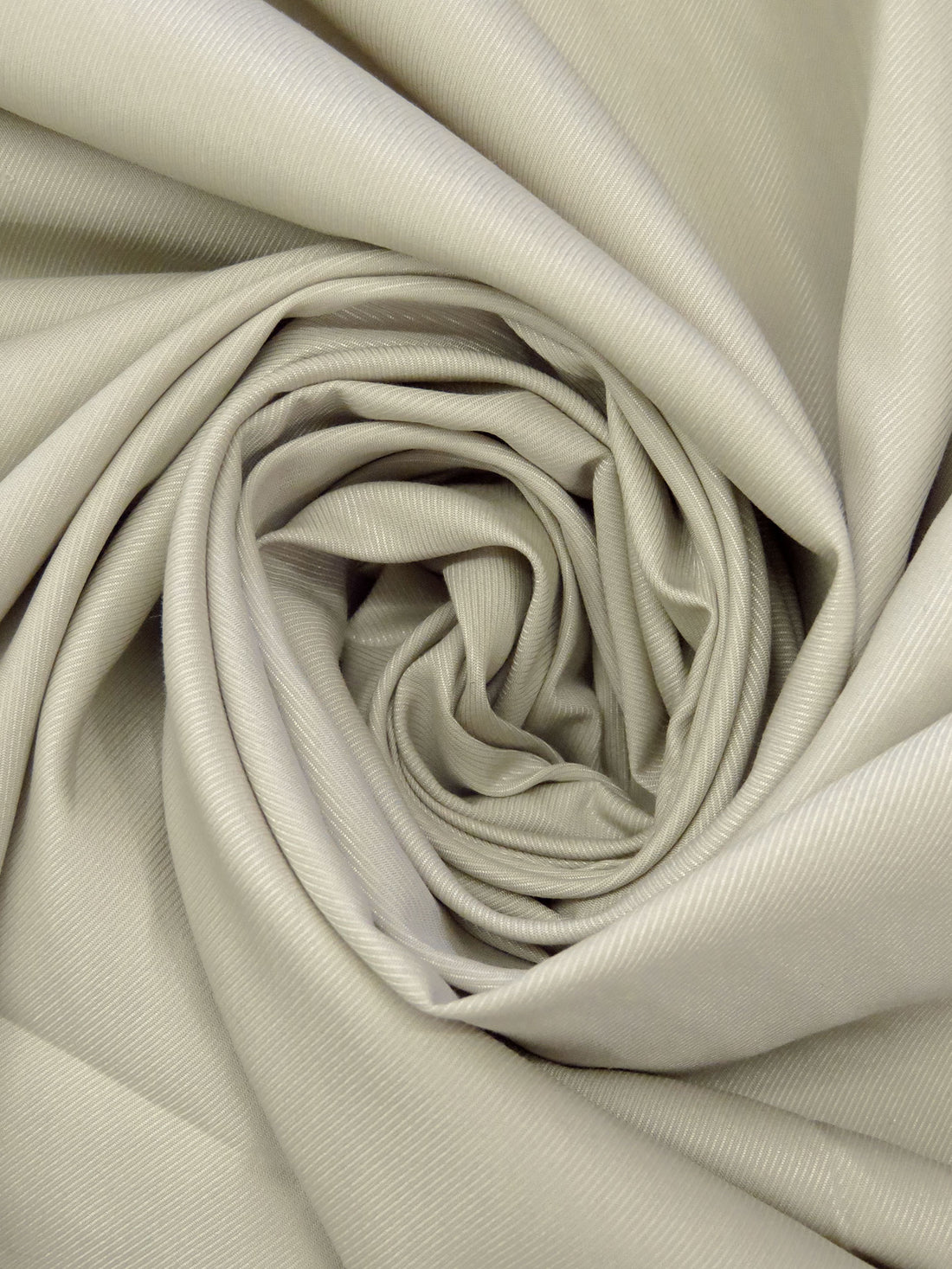 Soft Mushroom 100% Cotton Satin Twill Shirting - NY Designer - 58W