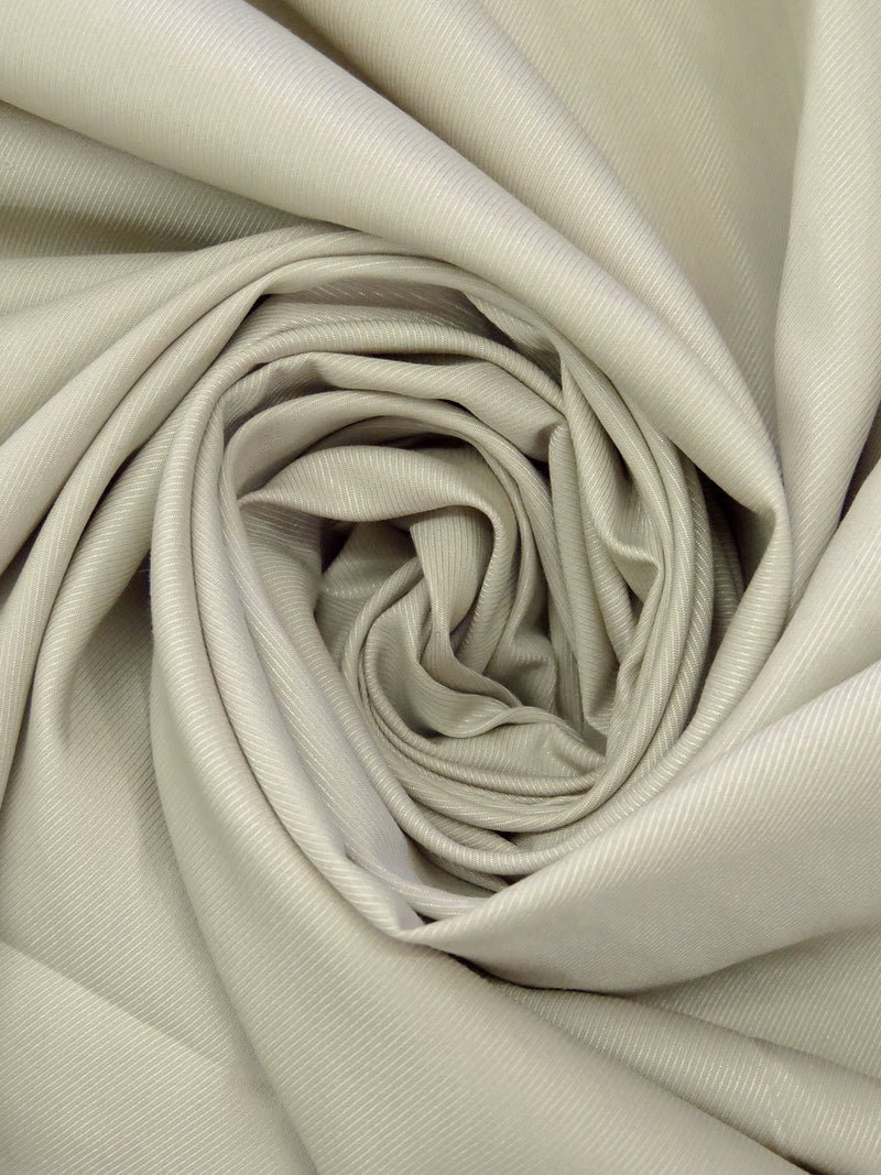 Soft Mushroom 100% Cotton Satin Twill Shirting - NY Designer - 58W