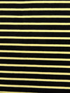 Black/Citrine Rayon/Lycra Horizontal Stripe Jersey Knit - Spirithouse - 58W