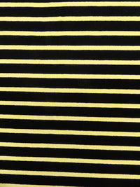 Black/Citrine Rayon/Lycra Horizontal Stripe Jersey Knit - Spirithouse - 58W