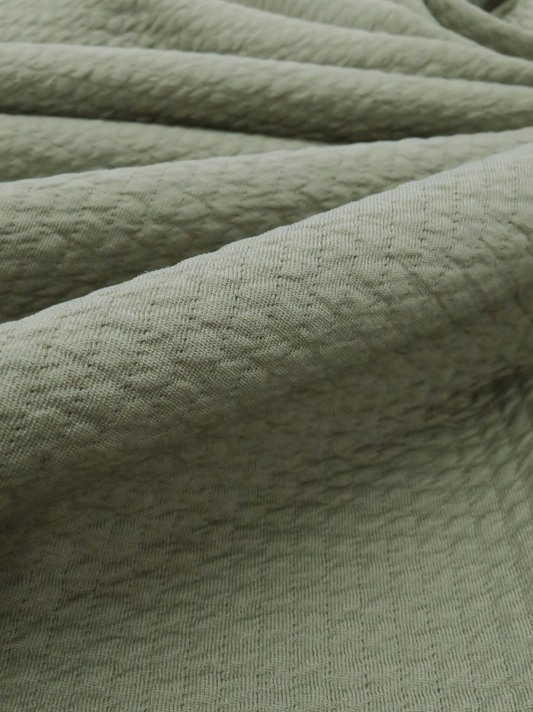 Muted Laurel Green 100% Polyester Power Air Grid Double Knit - Polartec - 60W